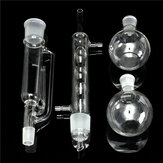 Extrator de gordura esférico Soxhlet de 250 ml com 2 frascos de vidro de laboratório