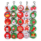 25 piezas de Navidad Mini llaveros de felpa Decoración navideña Suministros para fiestas infantiles Favores