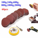 3 Inch 75mm Hook and Loop Sanding Pad with 60pcs Sand Paper Kit