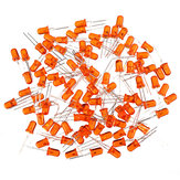 100pcs 5mm LED diodi emettitori di luce arancioni lunghi 16-18mm DIP diodi led di colore arancione