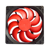 Lindo Zone 12cm Chassis Cooling Fan Quiet 3Pin 4Pin Interface D-type Power Connector PC Cooler for Cpmputer Case