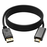 كابل DisplayPort إلى HDMI بطول 1.8 متر بدقة 4K*2K لتوصيل الكمبيوتر المحمول بالعارضات
