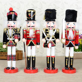 Drewniana lalka łamigłówka Żołnierz Wintaż Dekoracja Ręczna Przedmioty na Boże Narodzenie