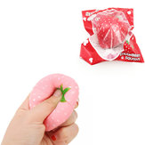 Miękka zabawka Strawberry Squishy o powolnym unoszeniu się 8CM w oryginalnym opakowaniu,idealna do kolekcji lub jako prezent
