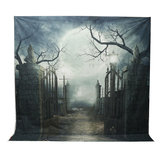 10x10FT Vinyl Halloween Grave Gate Photography Backdrop Background Studio Prop