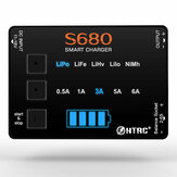 1-6s Lipo/LiFe/LiHv/Lilon/1-15S Nimhバッテリー用HTRC S680 80W 6A ACからDCへの小型RC LiPo充電器、15V6Aアダプター付き