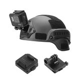 Acessórios de suporte fixo de base de capacete em liga de alumínio para câmera de ação Gopro Hero 5/6/7/8/9 Xiaoyi Insta360 DJI FPV