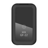 GF22 Rastreador GPS em tempo real Controle de voz Dispositivo de rastreamento de localização magnética e mini com alarme antifurto para carro, moto, caminhão e gravação