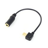 Fekete színű Mini USB 3,5 mm-es mikrofon adapter átviteli kábel GoPro Hero 3 3 Plus 4-hez