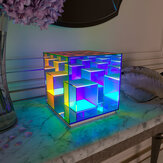 NOXU Musu Cube LED Kleur Tafellamp Kubus Box Acryl Kleur Tafellamp voor Slaapkamer Woonkamer