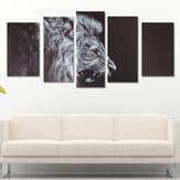 5Pcs No Frame Canvas Prints Lion Animal Paintings Home Wall Hanging Art Decorations