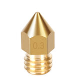 Kingroon MK8 Nozzle 0.2mm 0.4mm 0.5mm 0.6mm 0.8mm 1.0mm 3D Nyomtatóalkatrész Extruder M6 Menet Réz Nozzle 1.75mm 3mm Filament