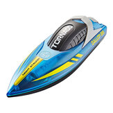HXJRC HJ819 2.4G 4CH RC Boat High Speed LED Light Speedboat Waterproof 15km/h Electric Racing Vehicles Models Lakes Pools Remote Control Toys