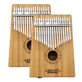 GECKO K17BA 17 teclas Kalimba de bambú tono B Pianos de pulgar con martillo de afinación