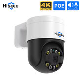 Hiseeu POE 4MP/8MP IPビデオ監視カメラ、屋外用、ワイヤレスPTZデジタルモーションカラーナイトビジョン、2ウェイオーディオCCTVモニタリングカメラ、家庭用セキュリティ