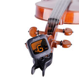 Afinador WST-660V com presilha ajustável e visor LCD para violino