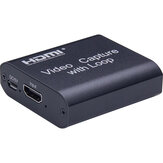 1080P 4K HD Video Capture Box HDMI To USB 2.0 Video Capture Card Dongle Gaming Record for Youtube Live Streaming Broadcast Local Loop Out