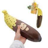 Puni Maru Giant Chocolate Banana Squishy 35CM Énorme sous licence à montée lente avec emballage jouet Jumbo