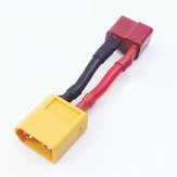 Amass XT60 férfi - T csatlakozó női akkumulátor adapter kábel 14AWG 3 cm