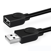 Cabo de extensão de dados USB2.0 com conexão USB macho para fêmea de 1m, 1,5m e 3m de comprimento