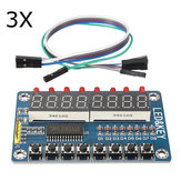 3 stuks TM1638 Chip Key Display Module 8 Bits Digitaal LED-buis AVR Geekcreit voor Arduino - producten die werken met officiële Arduino-borden