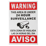 Προειδοποίηση ασφαλείας - Σήμα προειδοποίησης κάμερας. Προειδοποίηση. Αυτή η περιοχή βρίσκεται υπό 24ωρη επιτήρηση.