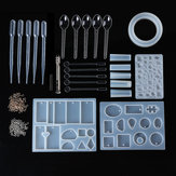 Bộ công cụ DIY 27 cái cho đúc nhựa silicone khuôn tạo mẫu đúc trang sức