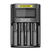 Caricabatterie USB NITECORE UMS4 con schermo LCD per la carica intelligente di batterie 26650 18650 21700 UMS2 16340 18350