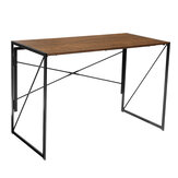طاولة كتابة Douxlife® DL-OD02 للمكتب تصميم قابل للطي وتركيب سهل بنية بشكل حرف X للاستخدام المنزلي والمكتبي