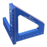 ES-5 Alliage d'aluminium multifonctionnel de marquage du travail du bois règle 3D Miter Angle d'équerre de conception 45/90 degré règle de mesure