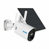 ESCAM QF290 1080P Przechowywanie w chmurze Bateria WIFI PIR Alarmowa kamera IP z panelem słonecznym Pełny kolor Night Vision Dwukierunkowy dźwięk IP66