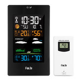FanJu 3389 LED Elektronik Saat Renkli Ekran Hava Saat Kapalı Outdoor Sıcaklık Nemi Saat Çok Fonksiyonlu Hava İstasyonu 