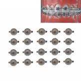 20 Stück Zahnärztliche orthodontische linguale Knöpfe, verbundene Cleat-Doppelflügel-Netzbasis
