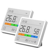 2Pcs Xiaomi DUKA Atuman TH1 Temperature Humidity Meter LCD Digital Thermometer Hygrometer Sensor Gauge Weather Station Clock Home Indoor Use