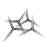 2 paires d'hélices HQProp 5.1x2.5x3 5125 3 pales, couleur grise, en polycarbonate, avec un trou de 5 mm pour le drone RC et les courses FPV