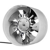 220V 4/6/8/10 Inch Inline Duct Fan Booster Exhaust Blower Air Cooling Vent White