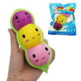 Colorful Pea Doll Squishy charm 15cm Slow Rising With Packaging Collection Gift Soft Toy