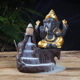 Hindistan Fil Tanrısı Ganesha Geri Akış Aromaterapik Tütsü Yakıcı Tutanak Odası Dekor Hediye