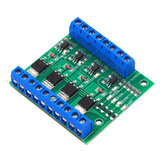 Placa amplificadora de 4 canais MOS FET PLC módulo controlador, PWM de 3-20V para 3.7-27V CC 10A, módulo de isolamento com optoacoplador, acessórios