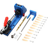 Fonson Upgrade XK-2 Pocket Hole Jig Wood Toggle Clamps with Drilling Bit Hole Puncher Locator Working Carpenter Kit