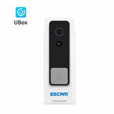 ESCAM V3 WiFi HD Умный видеодомофон 120-градусный широкий угол обзора Двусторонняя аудио-связь Ночное видение PIR Облачное хранение домофона