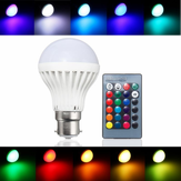 B22 3W RGB 16 Color Changing LED Spot Light Lamp Bulb Remote Control AC85-265V