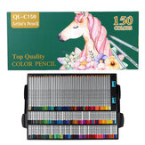 QiLi QL-C150 150 ألوان أقلام الرصاص الملونة من الخشب للفنان تلوين قلم زيت لرسم المدرسة أقلام سكيتش مستلزمات فنية محطة قرطاسية