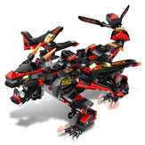 MoFun Black Battle Dragon DIY 2.4G 4CH RC Robot Block Building Υπέρυθρος έλεγχος Assembled Robot Toy