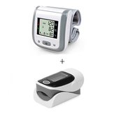 Digital LCD Handgelenk Blutdruckmessgerät & Finger Pulsoximeter OLED SpO2 & PR Kits
