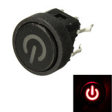 10Pcs Rot LED Power Symbol Momentary Stromstoßschalter LED SPST Licht Push Button