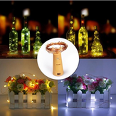 Świetlna dekoracja na wino w kształcie korka zasilana baterią z 15 diodami LED na świąteczną imprezę