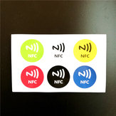6 шт. Ntag213 144 байта NFC Емкость Цвета Электронная Метка Карты Стикер Телефон Доступен Клейкие Этикетки RFID