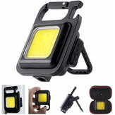 Portachiavi portatile multifunzionale con luce di emergenza ricaricabile mini torcia a LED e apribottiglie con moschettone