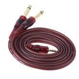 Zebra 1.5m Stereo Audio Cable Cord Wire 3.5mm Male to Dual 6.35mm TRS Male Plug for Computer Mixer Mixing Console